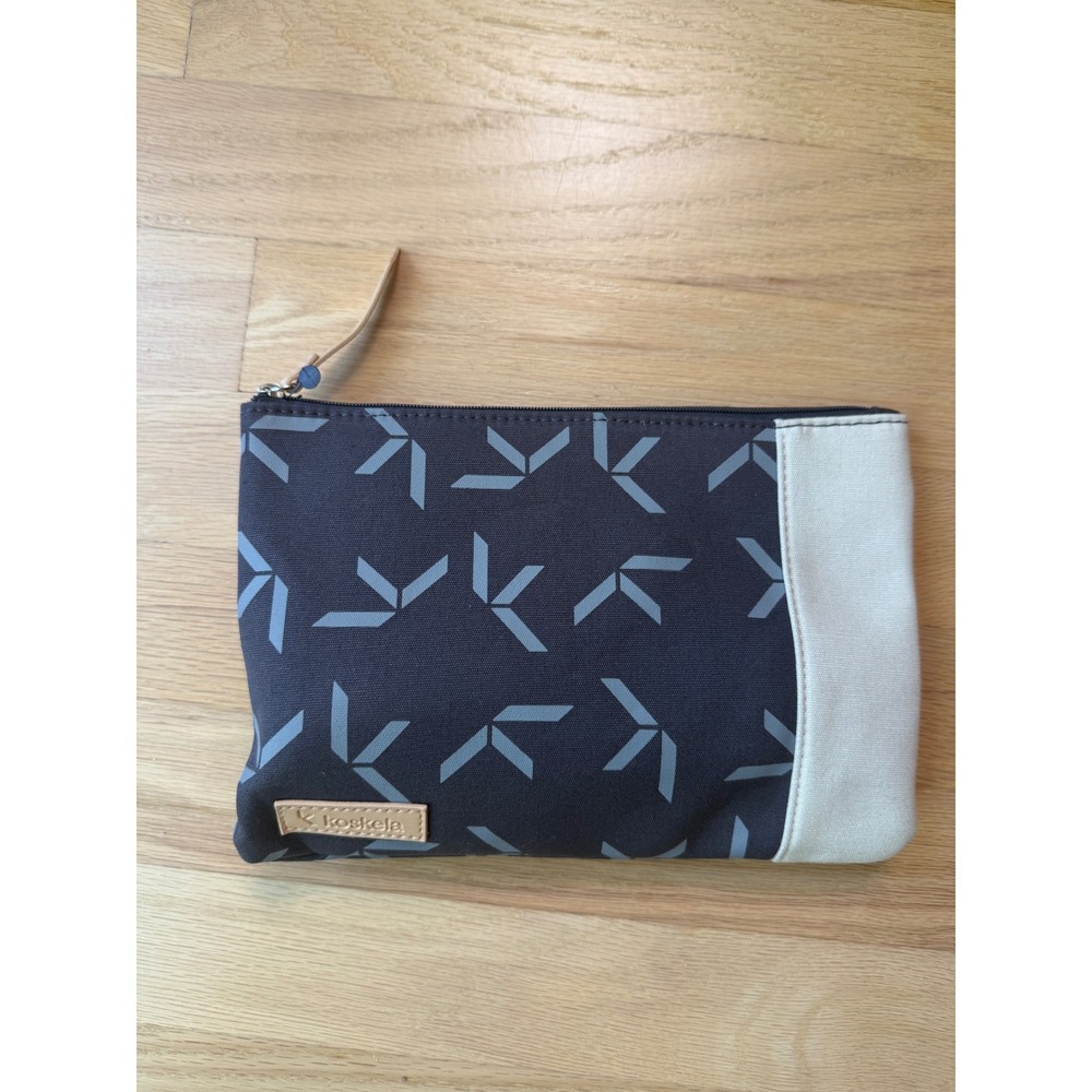 NWT KOSKELA Qantas Amenity Pouch Unisex Navy Blue Geometric Canvas Travel Bag OS